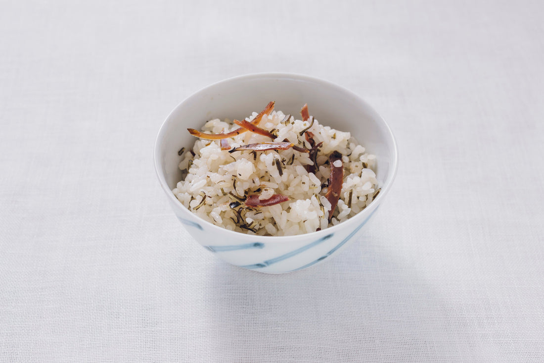 厚削りと細昆布の炊き込みご飯
