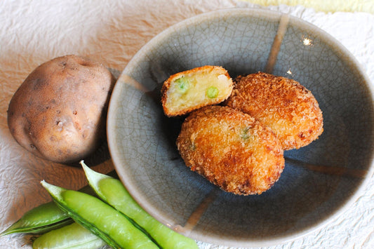 新じゃがとうすい豆のコロッケ