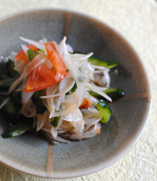 さっぱり梅風味の夏野菜サラダ